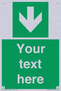 Safe condition Custom arrow down sign